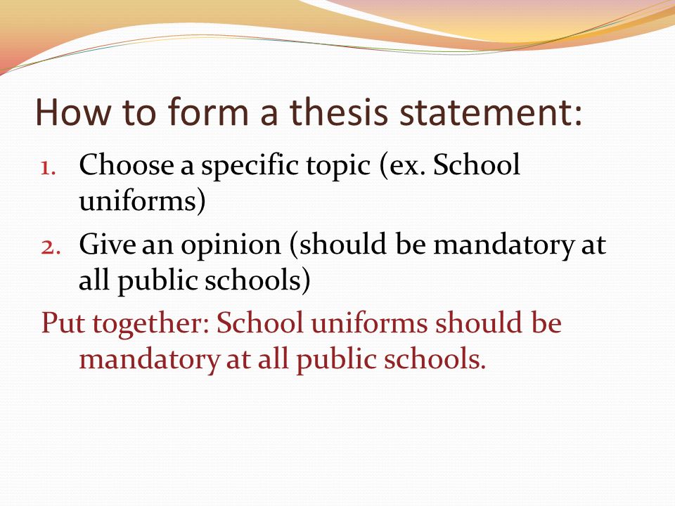 Should school uniforms be mandatory in high schools? Essay Sample
